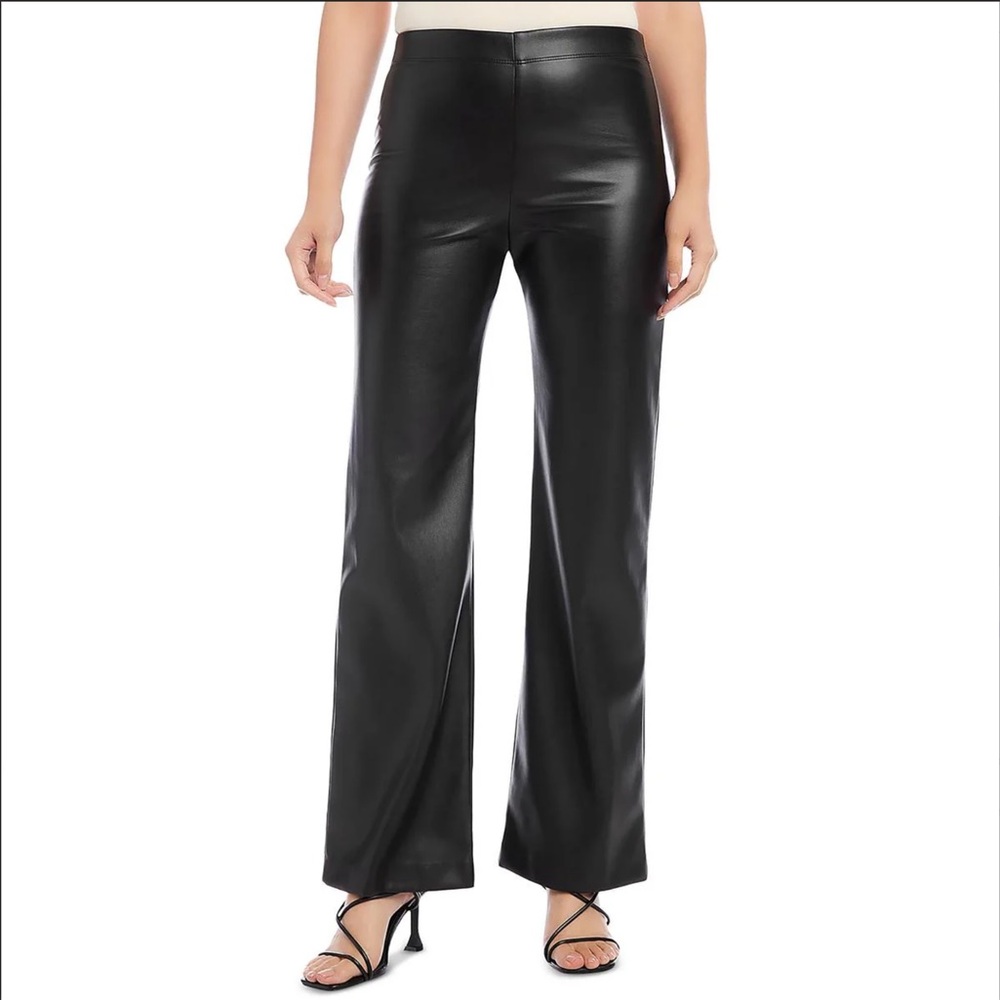 KAREN KANE
Faux Leather Pull On Wide Leg Pants Lg NEW
